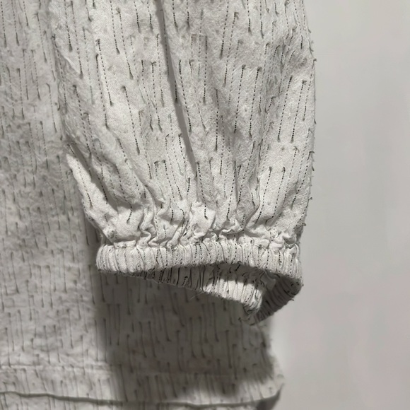 Medium Loft Outlet partial button up with green stripe pattern - Picture 4 of 6